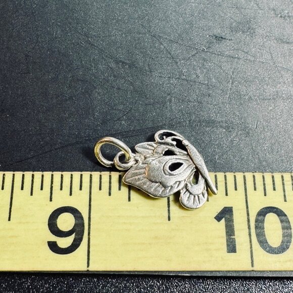 VTG Sterling Silver 925 Profile Butterfly Traditional Charm Size 0.75'' Length - Picture 4 of 6